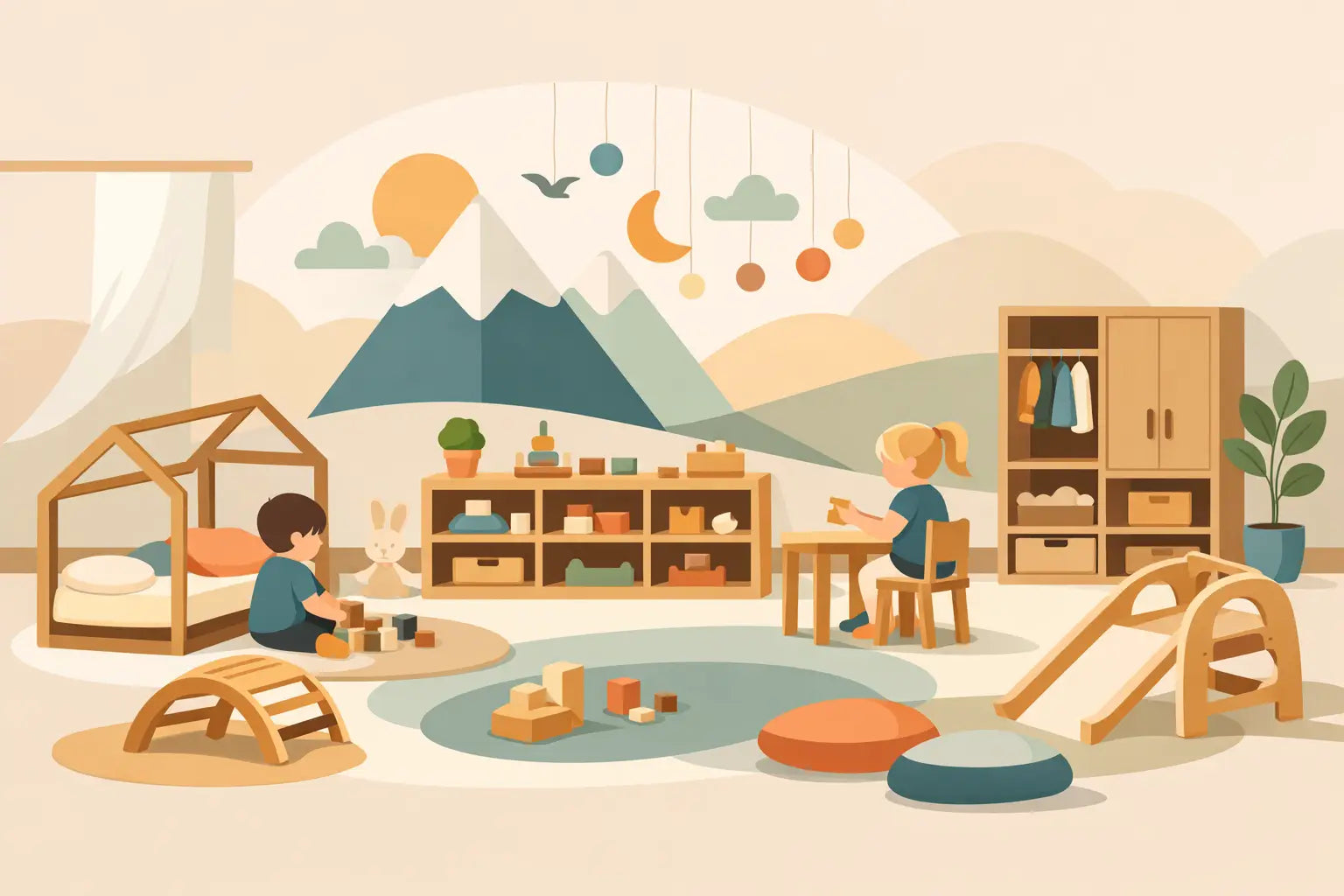 Trendy Montessori dětské pokoje 2026