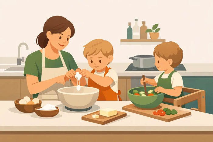 Montessori aktivity v kuchyni s dítětem