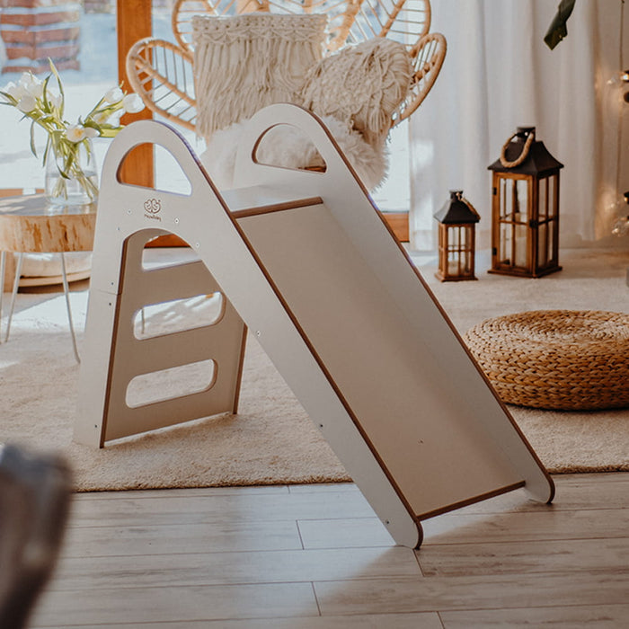 MeowBaby® Dřevěná skluzavka Scandi 87 × 46 cm