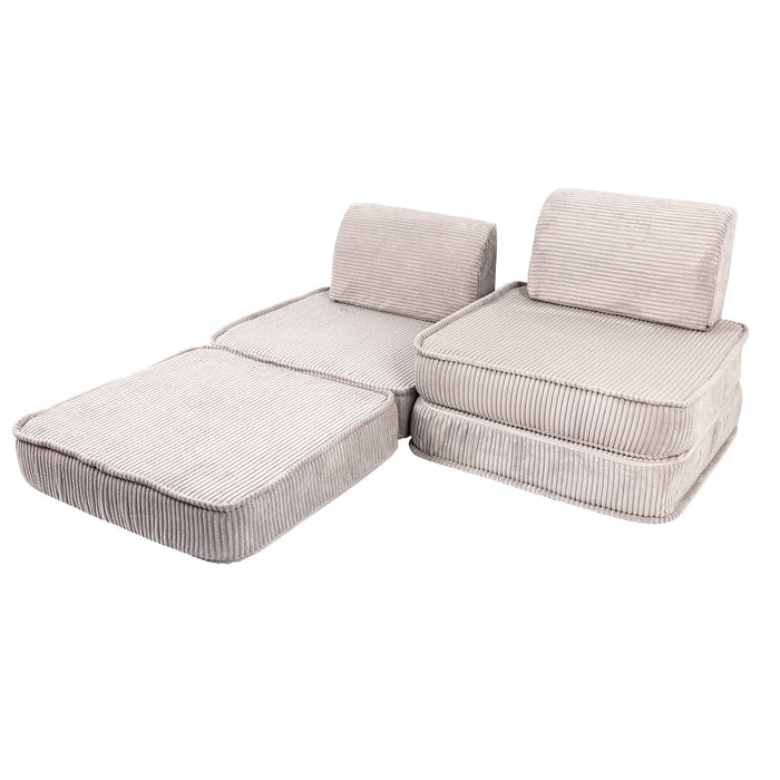 MeowBaby® Modulární pohovka Aesthetic Basic (4 díly) – Ecru