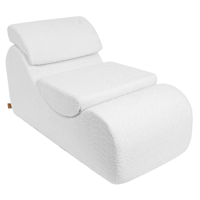 MeowBaby® Dětské lehátko Wave Boucle – Bílá