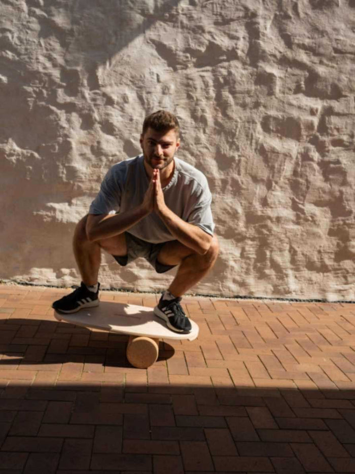Oválná balanční deska s válcem leg&go – Logo na boku