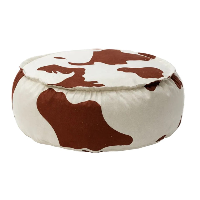 Dětský sedací puf kulatý bees&blooms, průměr 65 cm – Kravička