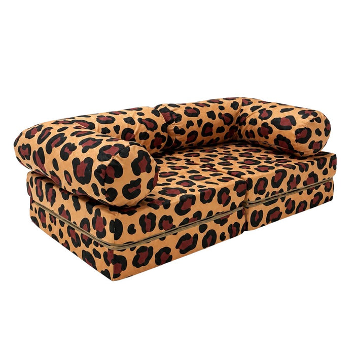 Dětská rozkládací pohovka 2v1 bees&blooms HoneyHug – Leopard