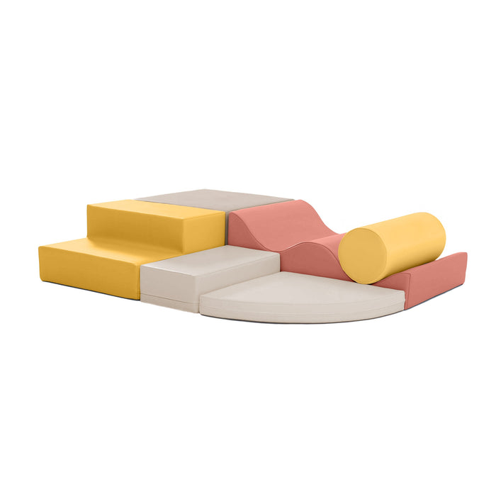 IGLU Soft Play® Pěnové hřiště Explorer (6 dílů) – Pastelově růžová