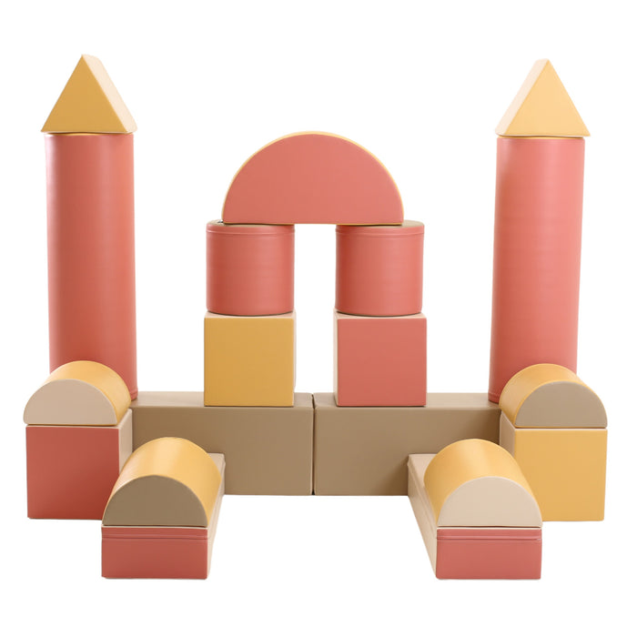 IGLU Soft Play® Velká pěnová stavebnice Fortress – Pastelově růžová