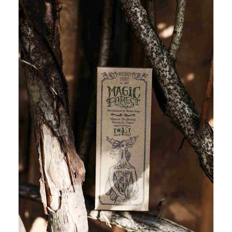 Otočná skládačka Wooden Story Kouzelný les v přírodním provedení – pohled 10