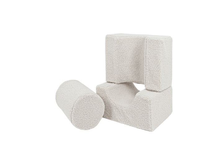 MeowBaby® Pěnová sada tvarů Bearly 3 díly – Ecru