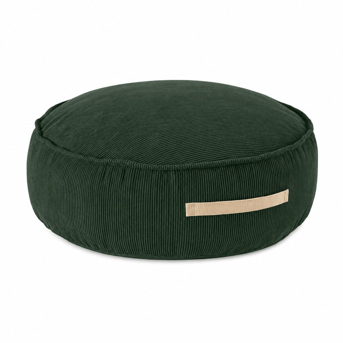 MeowBaby® Dětský puf kulatý Slimcord – Lesní zelená
