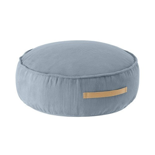 MeowBaby® Dětský puf kulatý Slimcord – Tyrkysová