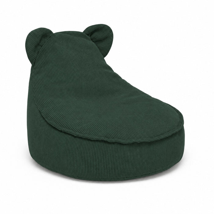 MeowBaby® Sedací vak Sako Bag Teddy Slimcord – Lesní zelená