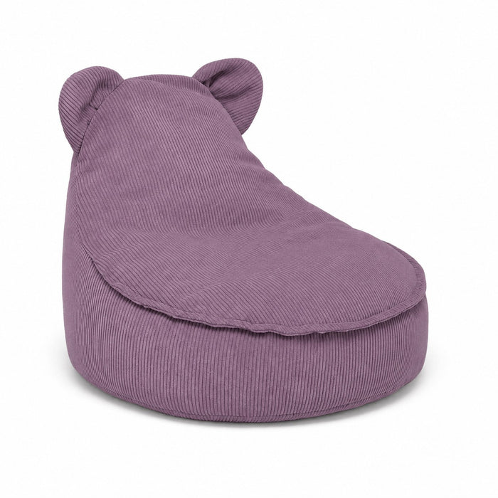 MeowBaby® Sedací vak Sako Bag Teddy Slimcord – Levandulová