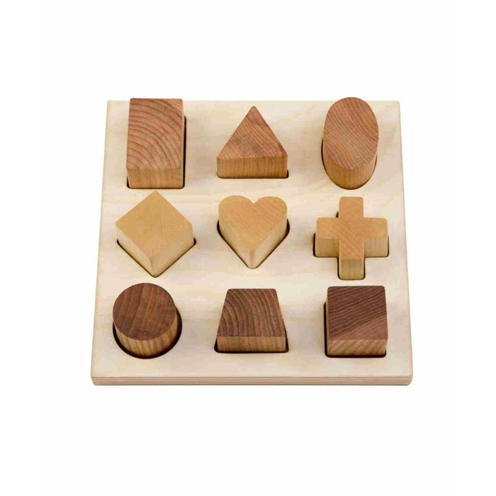 Dřevěná vkládačka tvarů Wooden Story – Přírodní