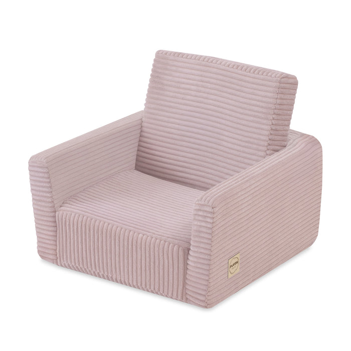 Rozkládací dětské křesílko 2v1 Plush Nest CUBIE Mini, manšestr – Světle růžová