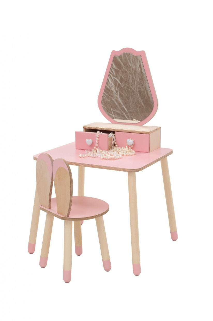 Princess Beauty Table and Chair with Mirror - Tulip