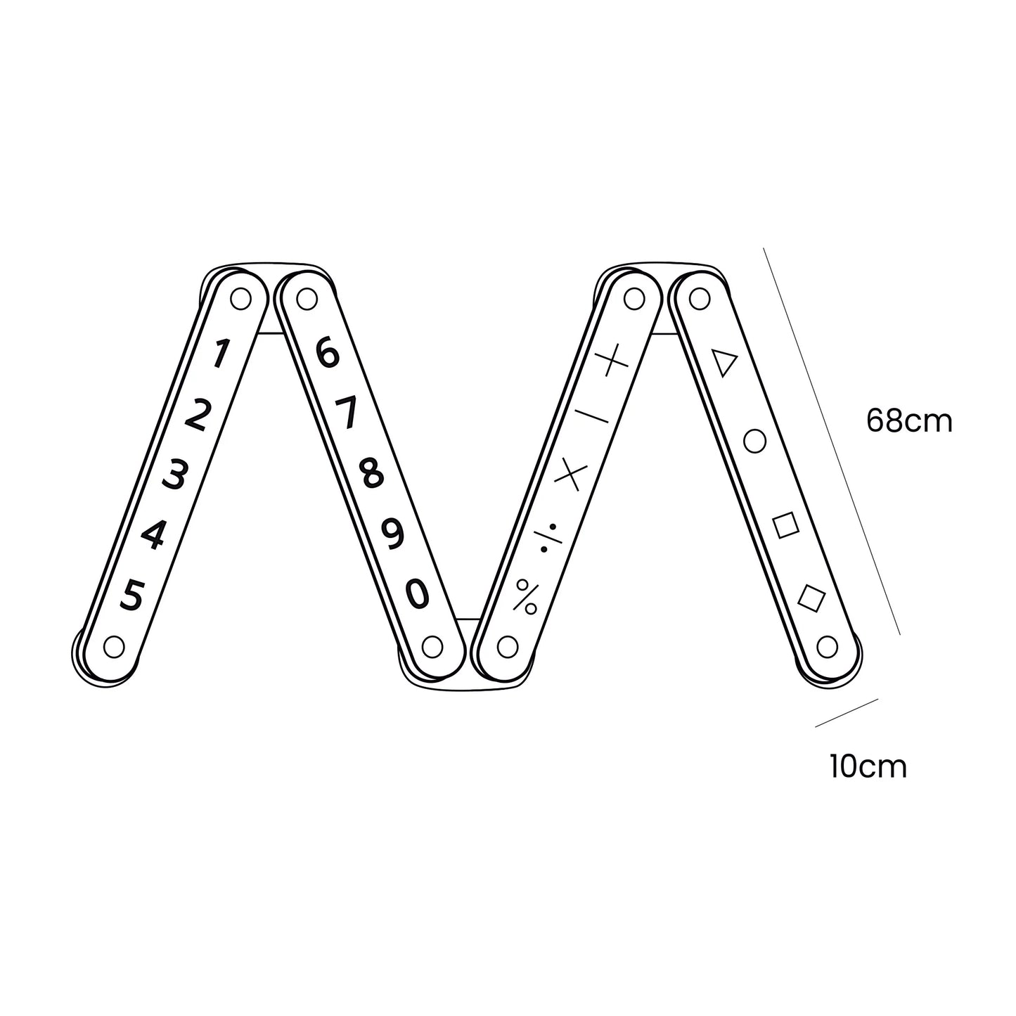 MeowBaby® Senzorická Vzdělávací Dráha - 6-dílná