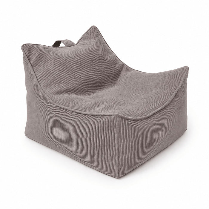 MeowBaby® Sedací vak Sako Bag Slimcord – Šedobéžová