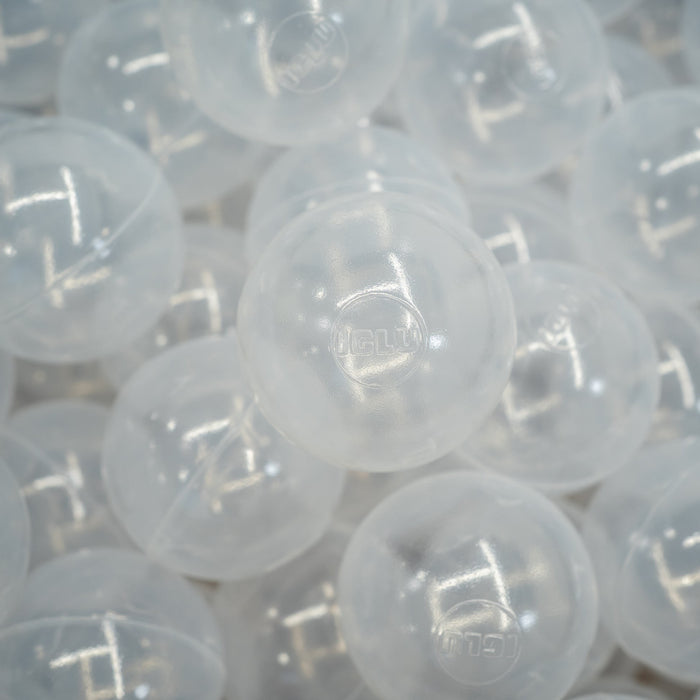IGLU Soft Play® Míčky do suchého bazénku 500 ks, ⌀ 7 cm – Průhledná