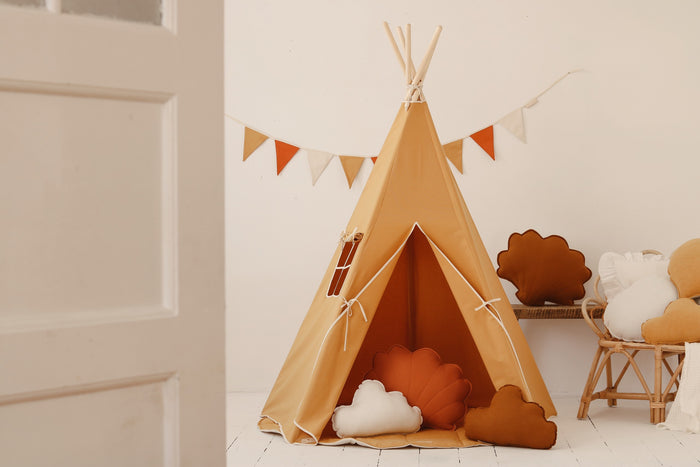 Dětské teepee z bavlny moi mili – Okrová