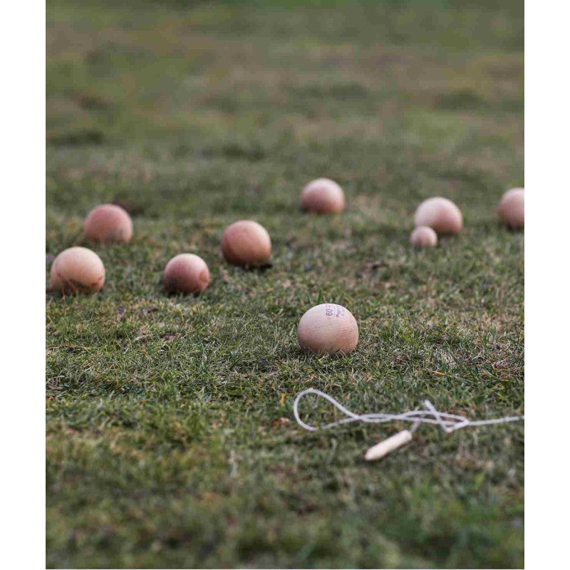 Dřevěný pétanque Wooden Story, 8 koulí a malá kulička v bavlněném vaku – pohled 2
