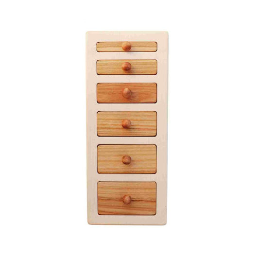 Dřevěná vkládačka s úchyty Wooden Story, dílky odstupňované podle šířky – pohled 2