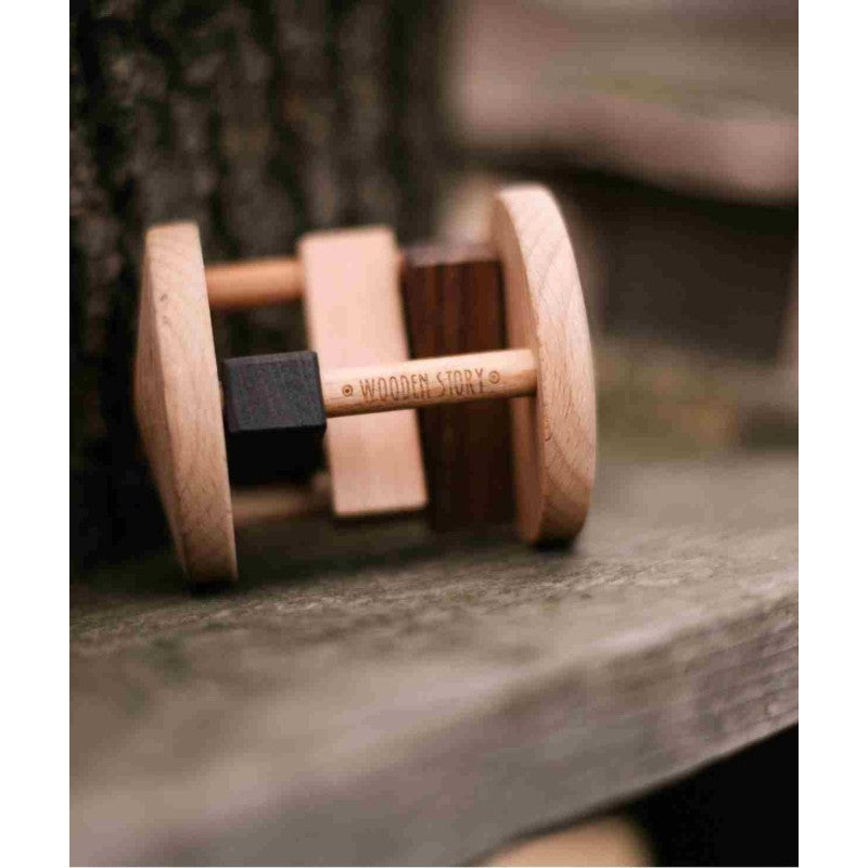Dřevěné chrastítko ptáček Wooden Story Drozd kvíčala – pohled 5