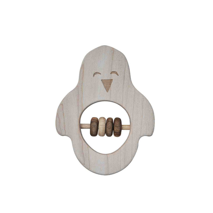 Dřevěné chrastítko a kousátko Wooden Story – Tučňák