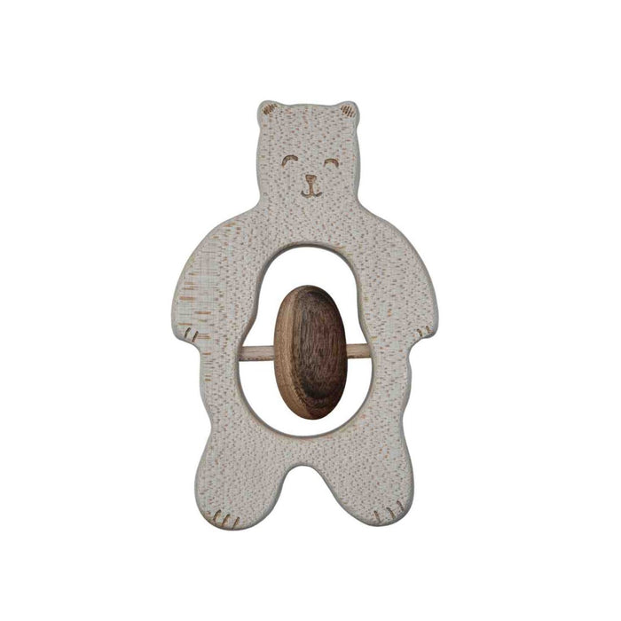 Dřevěné chrastítko a kousátko Wooden Story – Medvídek
