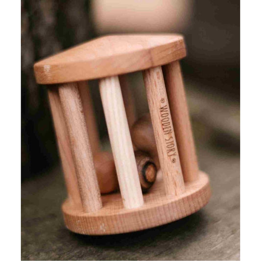 Dřevěné chrastítko ptáček Wooden Story Hrdlička – pohled 2