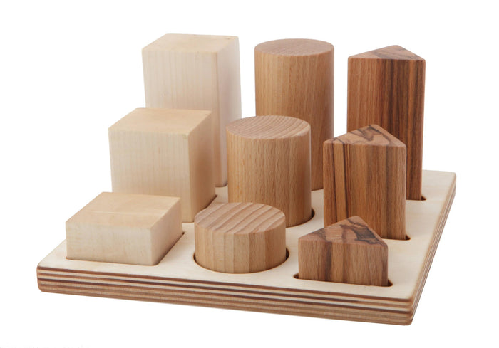 Dřevěné navlékací tvary Wooden Story XL – Přírodní