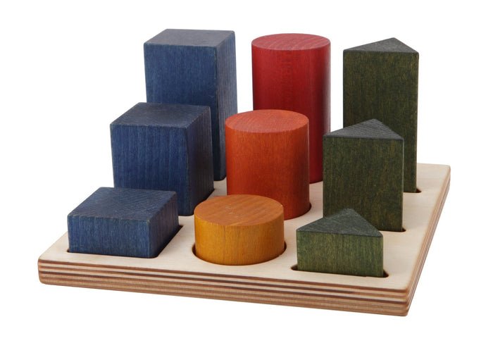 Dřevěné navlékací tvary Wooden Story XL – Barevné