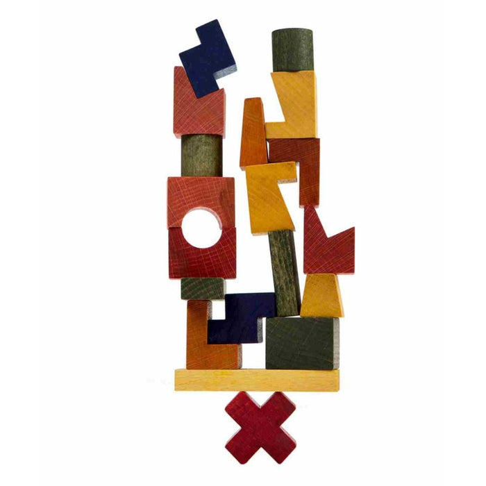 Dřevěná věž s okénky Wooden Story – Barevná