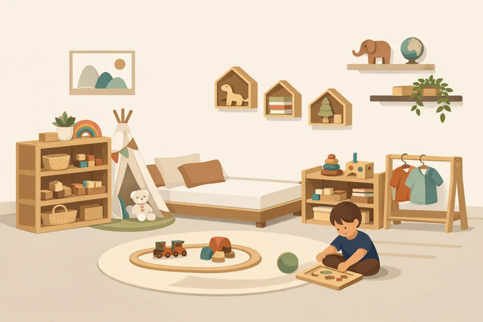 Dětský pokoj podle Montessori bez chaosu