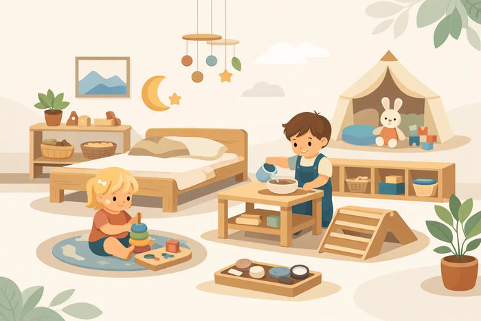Návod na montessori pokoj pro 2 roky