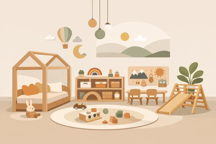 Trendy Montessori design dětského pokoje