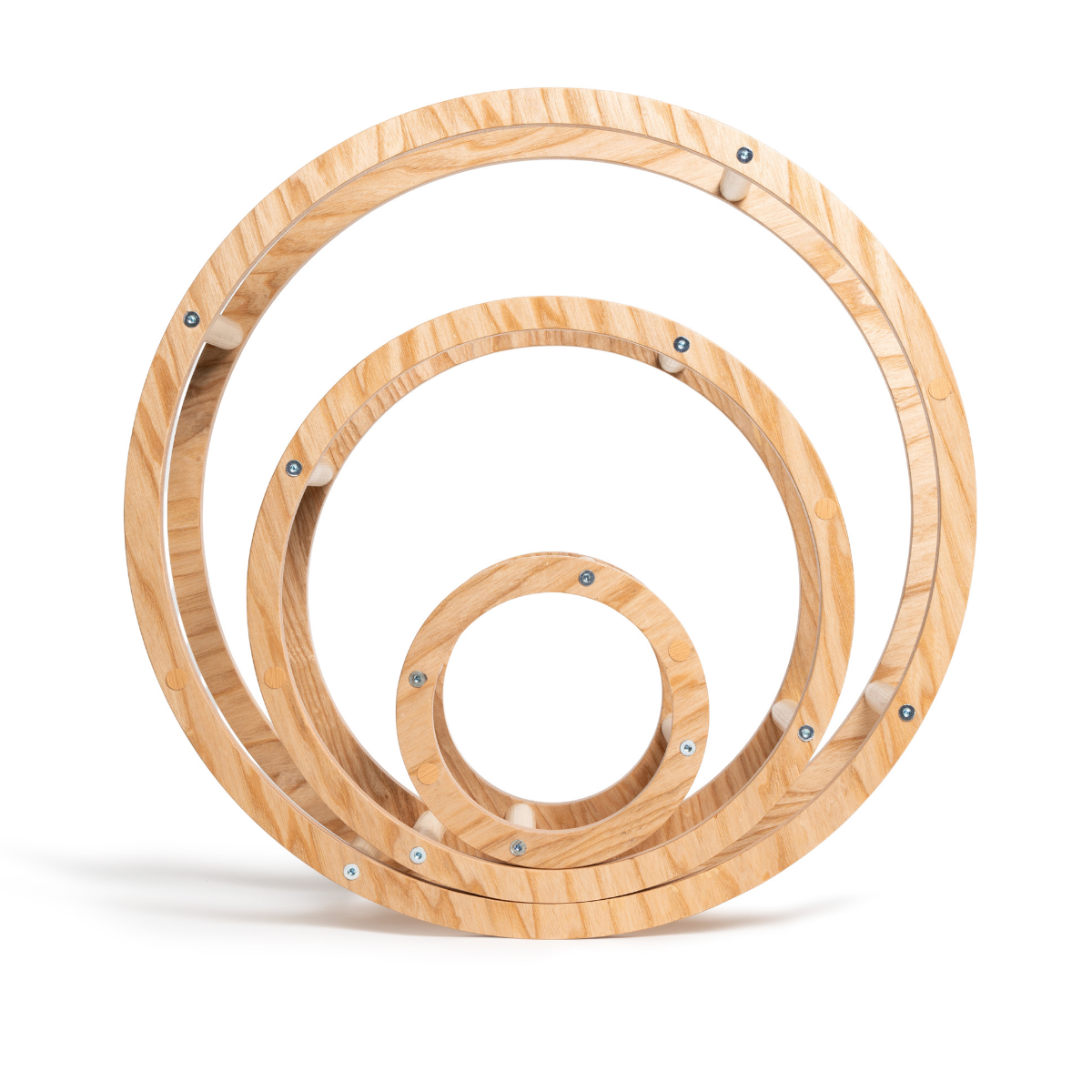 Sada tří dřevěných Montessori kruhů Ewart Woods