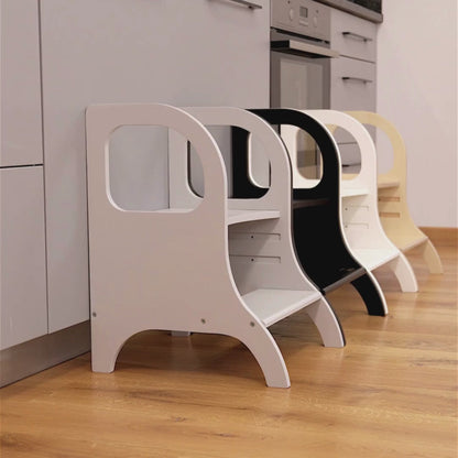 MIIMO® Montessori stolička – nastavitelný schůdek pro děti i dospělé - Přírodní Dřevo