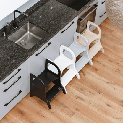 MIIMO® Montessori stolička – nastavitelný schůdek pro děti i dospělé - Přírodní Dřevo