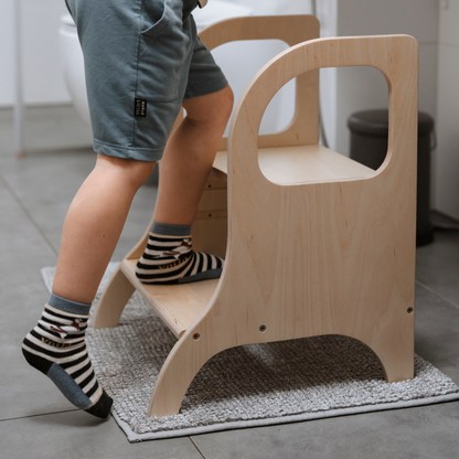 MIIMO® Montessori stolička – nastavitelný schůdek pro děti i dospělé - Bílá
