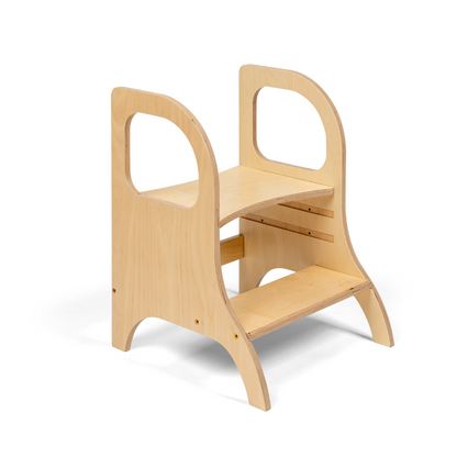 MIIMO® Montessori stolička – nastavitelný schůdek pro děti i dospělé - Přírodní Dřevo