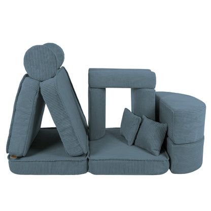 MeowBaby® Střední Modulární Pohovka pro Děti - Aesthetic Turquoise Plus