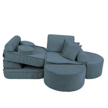 MeowBaby® Střední Modulární Pohovka pro Děti - Aesthetic Turquoise Plus
