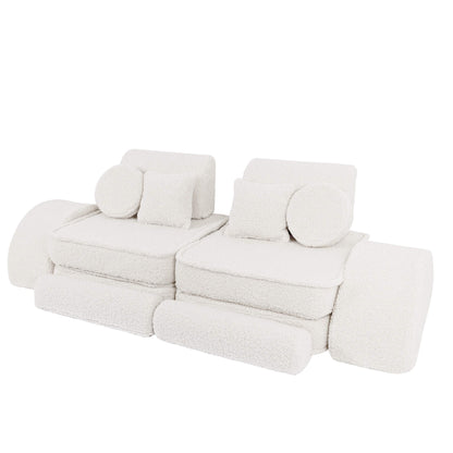 MeowBaby® Střední Modulární Pohovka pro Děti - Bearly Cream Plus