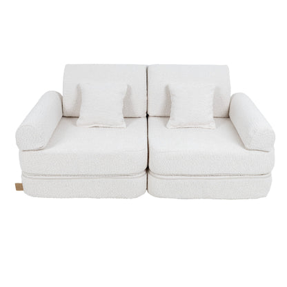 MeowBaby® Střední Modulární Pohovka pro Děti - White Boucle