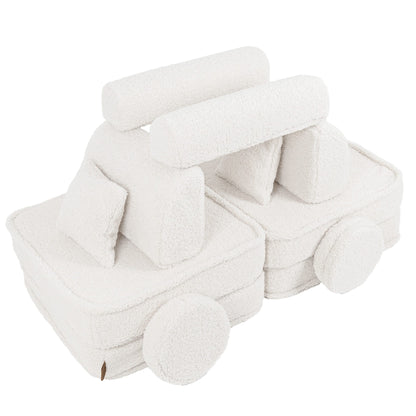 MeowBaby® Střední Modulární Pohovka pro Děti - Bearly Cream