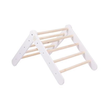 MeowBaby® Dřevěná Montessori Piklerová Prolézačka - Bílá