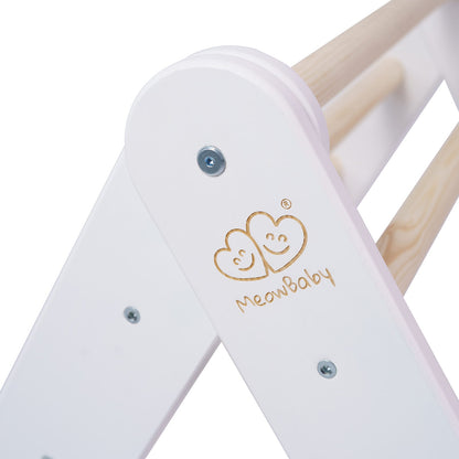 MeowBaby® Dřevěná Montessori Piklerová Prolézačka - Bílá