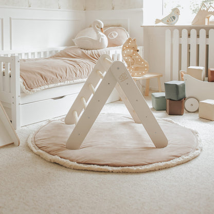 MeowBaby® Dřevěná Montessori Piklerová Prolézačka - Bílá
