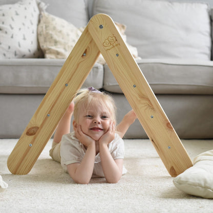 MeowBaby® Dřevěná Montessori Piklerová Prolézačka - Přírodní Dřevo