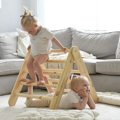 MeowBaby® Dřevěná Montessori Piklerová Prolézačka - Přírodní Dřevo